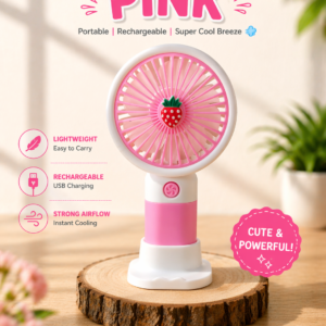 Mini Handheld Fan – Pink