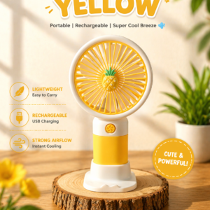 Mini Handheld Fan – Yellow